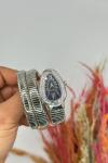 Bvlgari Gümüş Siyah Kadran Yılan Saat | S617