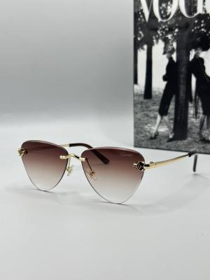 Cartier Kahve Cam Kadın Güneş Gözlüğü G1359-VLL Diğer