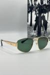 Celine Metal Kasa Yeşil Cam Gold Çerçeve Unisex Güneş Gözlüğü  G1378-ILY Diğer