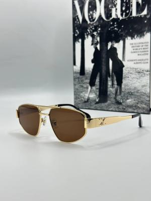 Celine Metal Kasa Kahve Cam Gold Çerçeve Unisex Güneş Gözlüğü G1379-ILY Kahverengi
