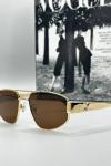 Celine Metal Kasa Kahve Cam Gold Çerçeve Unisex Güneş Gözlüğü  G1379-ILY Kahverengi