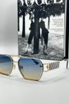 Dior Metal Kasa Renkli Cam Unisex Güneş Gözlüğü  G1415 Diğer