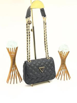 GUESS CAPİTONE CROSSBODY BAG BLACK