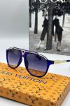 Louis Vuitton Lacivert  İthal Erkek Güneş Gözlüğü  G1833-VLL