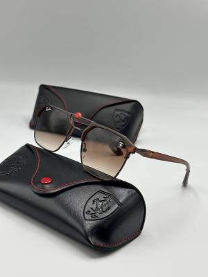 Ray-Ban Scuderia Ferrari Kahverengi Unisex Güneş Gözlüğü  G3073-VLL