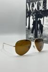 Rayban Damla Kahverengi Cam Gold Çerçeve Erkek Güneş Gözlüğü  G1343 Kahverengi