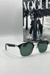 Rayban Ferrari Metal Kasa Yeşil Cam Siyah Erkek Güneş Gözlüğü G1362-ILY Siyah