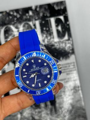 Rolex Crystal Perpetual Date Mavi Erkek Kol Saati  S517