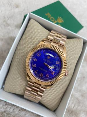 Rolex Datejust Rose Mavi Kadran Erkek Kol Saati  S589