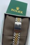 Rolex Gold-Gümüş Mavi Kadran Erkek Kol Saati | S639