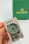 Rolex Gümüş Yeşil Kadran Kadın Saat  S721-VLL