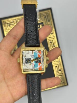 TAG Heuer Monaco Gold - Deri Kordon Erkek Kol Saat S790-VLL