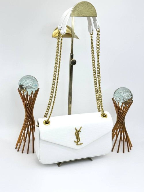 YSL CALYPSO CROSSBODY BEYAZ KADIN ÇANTA VLT396