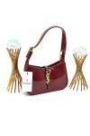 YVES SAINT LAURENT LE 5 Â 7 SHOULDER BAGS BORDO Bordo
